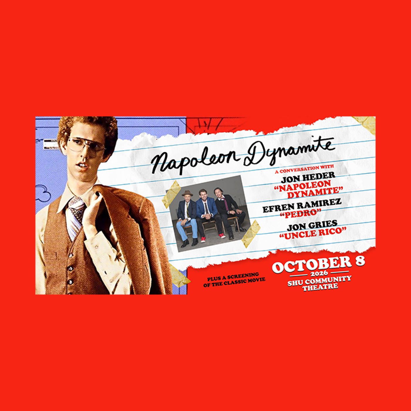 Napoleon Dynamite Live! 2026–2027 tour poster